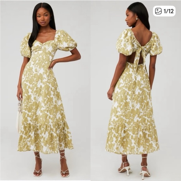 English Factory Dresses & Skirts - English Factory floral sweetheart cutout maxi dress